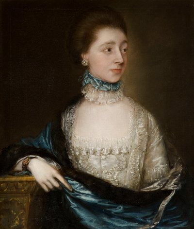 Unbekannte Dame mit blauem Umhang, ca. 1765 von Thomas Gainsborough